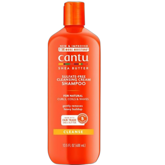 Cantu Natural Hair Shampoo Cleansing 13.5 Ounce(Sulfate-Free) (399ml) (2 Pack)