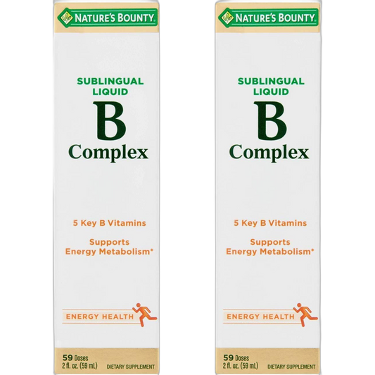Nature's Bounty Vitamin B Complex sublingual Liquid, 2 Oz (Pack of 2)