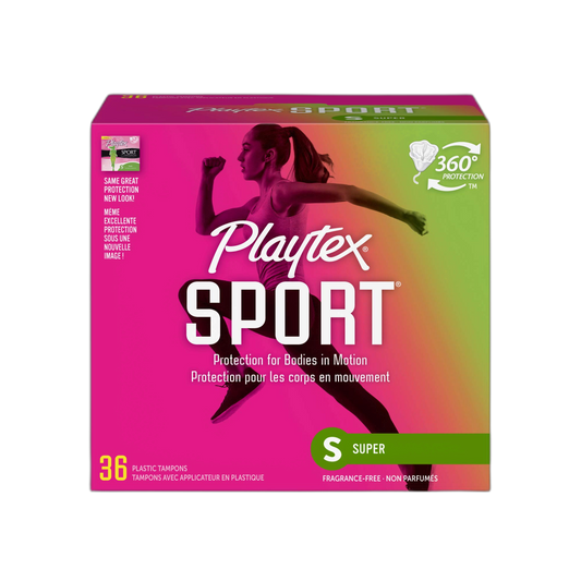 Playtex Super Absorbency Sport Tampons, Unscented, 36 Count