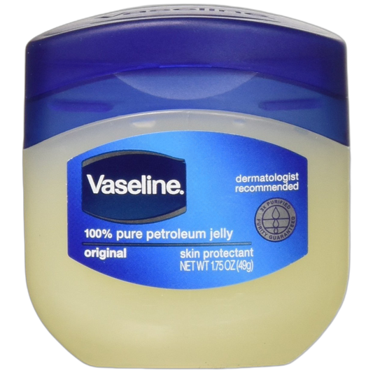 Vaseline 100% Pure Petroleum Jelly Original Skin Protectant, 1.75 OZ Travel Size (Pack of 3)