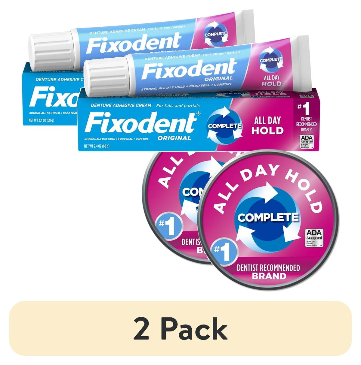 Fixodent 2.4 oz Twin Pack Original product image 1