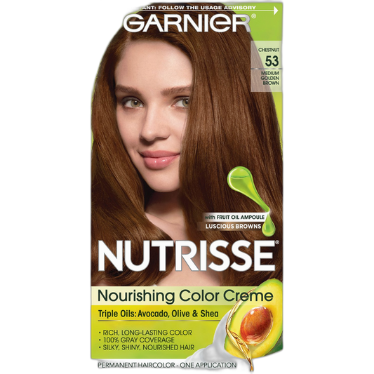 Garnier Nutrisse Nourishing Color Creme 53 Medium Golden Brown (Chestnut)