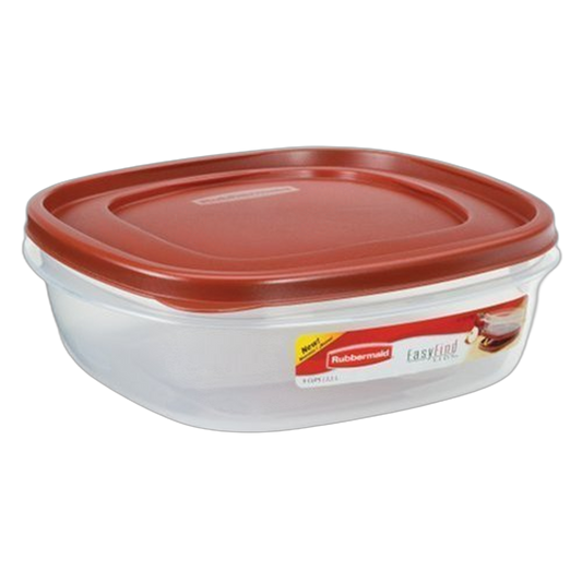 Rubbermaid 1777090 9 Cup Square Chili Red Easy Find Container