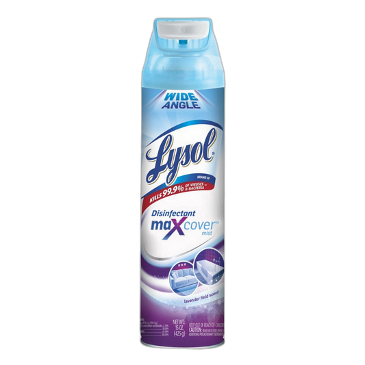 Lysol Fabric Disinfectant Spray, Sanitizing and Antibacterial Spray, for Disinfecting and Deodorizing Soft Furnishings, Lavender Fields 15 Fl. Oz