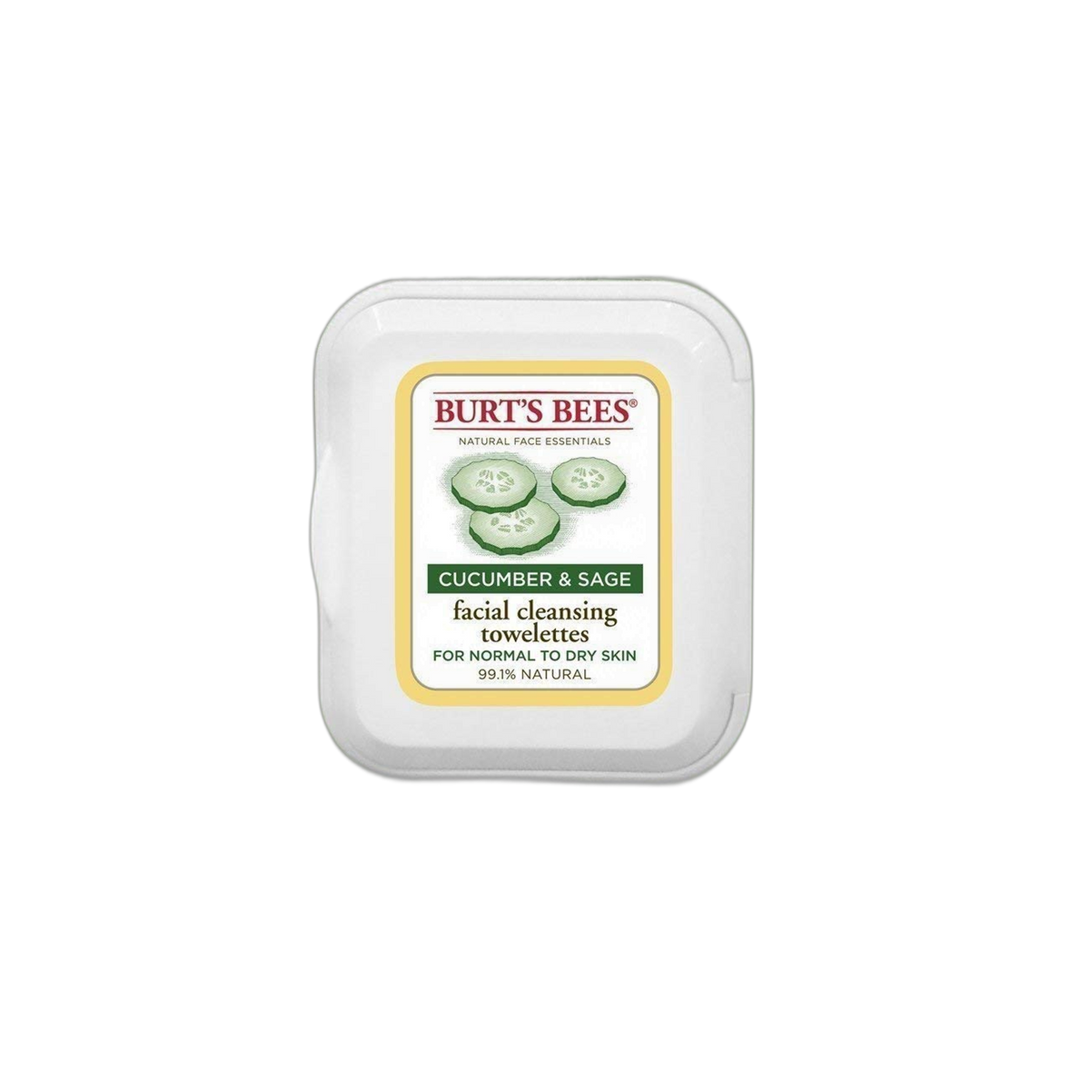 Burt's Bees Facial Cleansing Towelettes, Cucumber and Sage, 30 Count (Pack of 6)