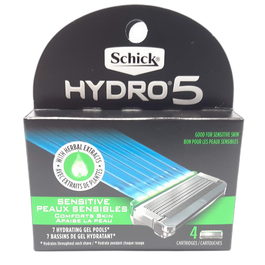 SCHICK HYDRO 5 4CT REFILL SENSITIVE - Pack of 3
