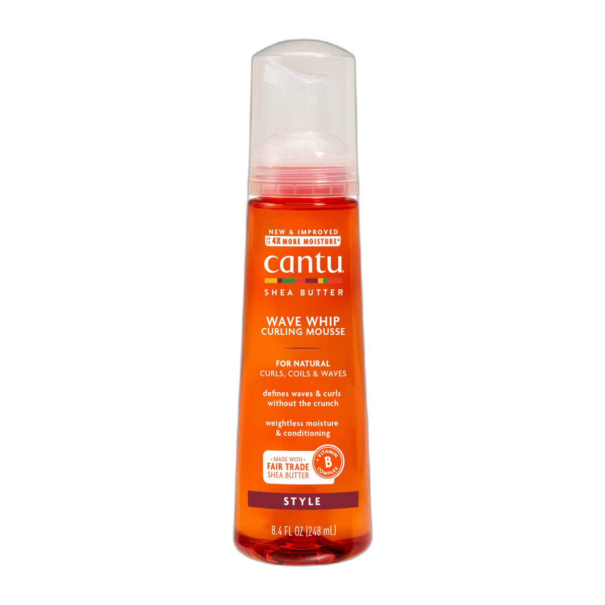 Cantu Wave Whip Curling Mousse with Shea Butter for Natural Hair, 8.4 oz (Packaging May Vary)