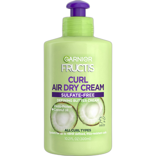 Garnier Hair Care Fructis Curl Nourish Shampoo, Conditioner, and Butter Cream Leave In Conditioner, For 24 Hour Frizz Control, Intense Moisture for Smoother, Frizz-Resistant Curls