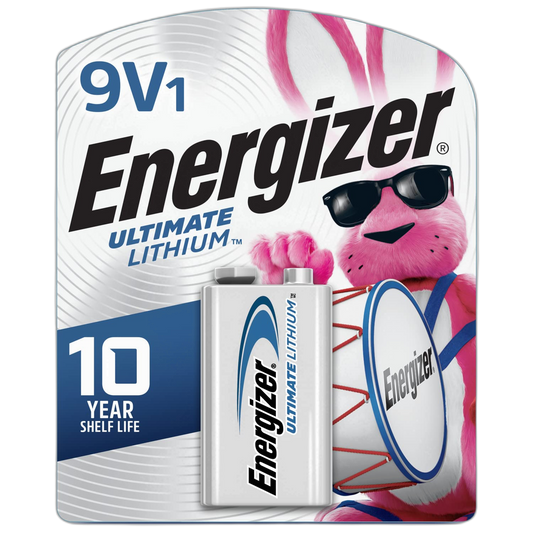Energizer Ultimate Lithium 9V Batteries (1 Pack), Lithium 9 Volt Batteries