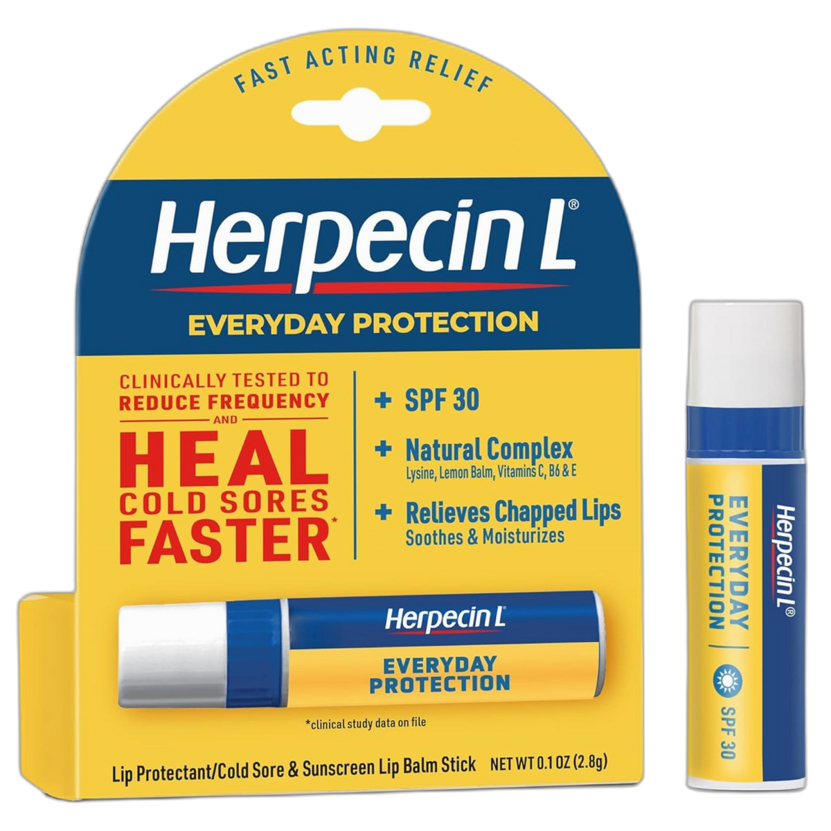 Herpecin-L HL Lip Protectant Sunscreen and Cold Sore Lip Balm Stick - 0.1 oz (Pack of 3)
