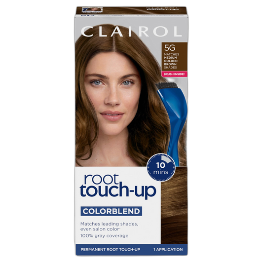 Clairol Root Touch-Up by Nice'n Easy Permanent Hair Dye, 5G Medium Golden Brown Hair Color, Pack of 1