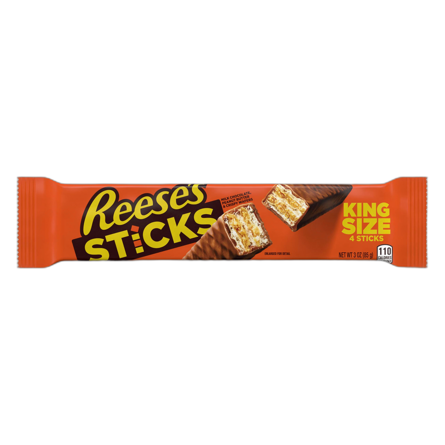 REESE'S STICKS Milk Chocolate Peanut Butter Wafer King Size, Candy Pack, 3 oz