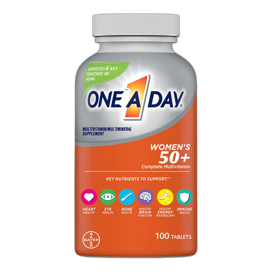 One A Day Women’s 50+ Multivitamins, Multivitamin for Women with Vitamin A, C, D, E and Zinc for Immune Health Support*, Calcium & more, 100 count