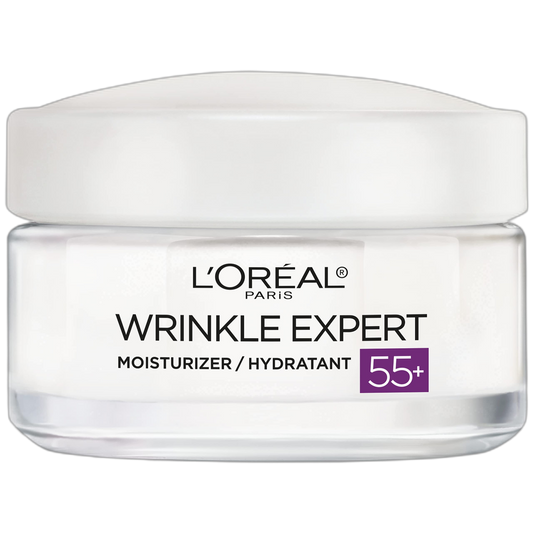 L'Oreal Paris Wrinkle Expert 55+ Anti-Aging Face Moisturizer with Calcium, Non-Greasy, Suitable for Sensitive Skin 1.7 fl. oz