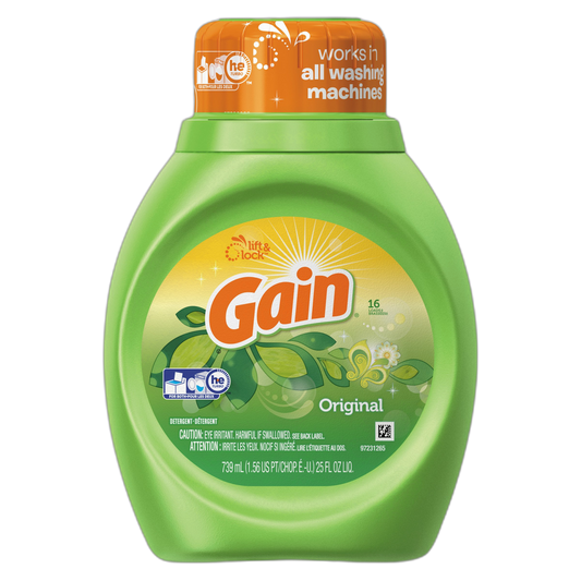 Gain 12783CT Liquid Laundry Detergent, Original Fresh, 25 Oz Bottle (Case of 6)