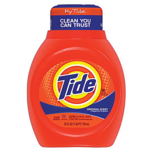 Tide 13875CT Liquid Laundry Detergent, Original, 25oz Bottle (Case of 6)