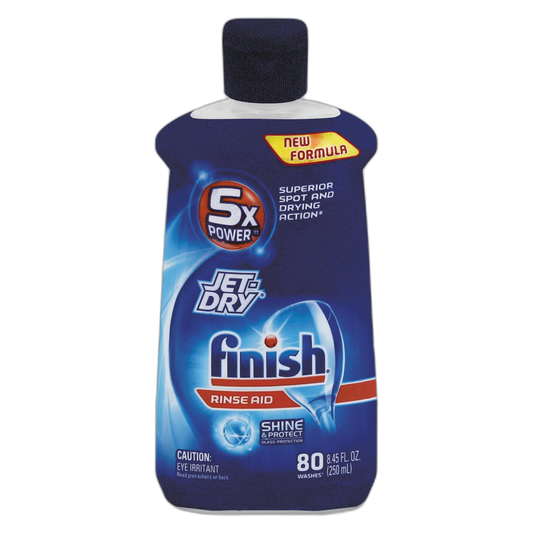 FINISH 75713CT Jet-Dry Rinse Agent, 8.45oz Bottle (Case of 8)
