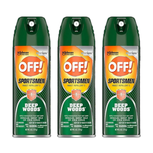 OFF! Deep Woods Sportsmen Insect Repellent Aerosol, 6 Ounce (Pack of 3)