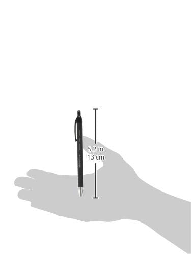 Universal UNV15510 1 mm Black Barrel Retractable Ballpoint Pens - Medium, Black (1 Dozen)