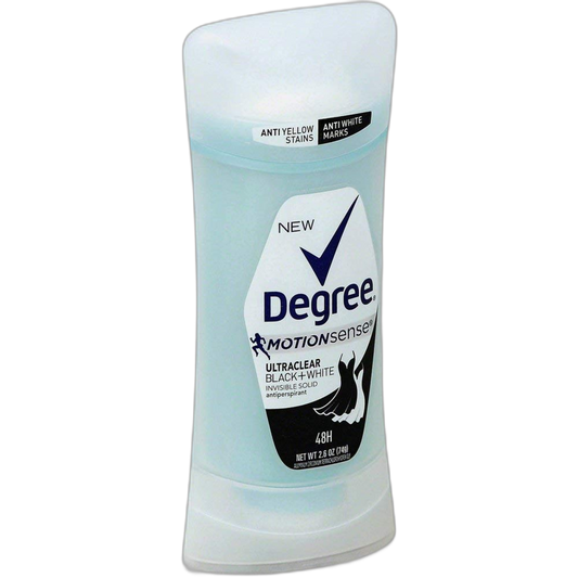 Degree MotionSense UltraClear Black+White Antiperspirant Deodorant Stick, 2.6 oz (Pack of 6)