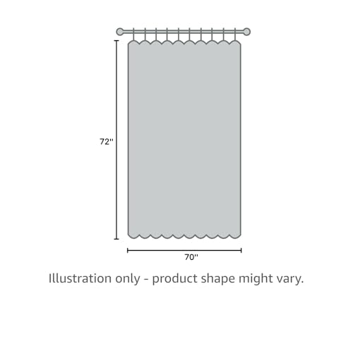 Clorox Treated Polyester Fabric Shower Curtain 70"x72" Light Blue Aqua with Weighted Magnetic Hem, Machine Washable