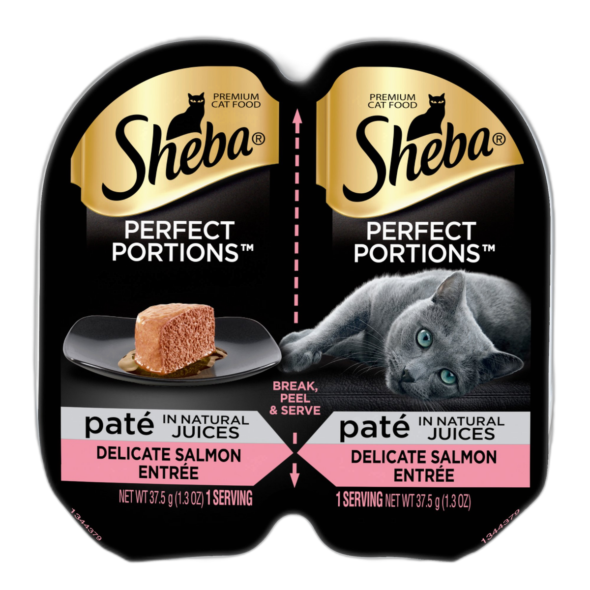 Sheba Wet Food Sheba Perfect Portions Wet Cat Food Pate In Natural Juices Signature Delicate Salmon Entree, (1) 2.6 Oz. Twin Pack Tray, 2.6 Oz