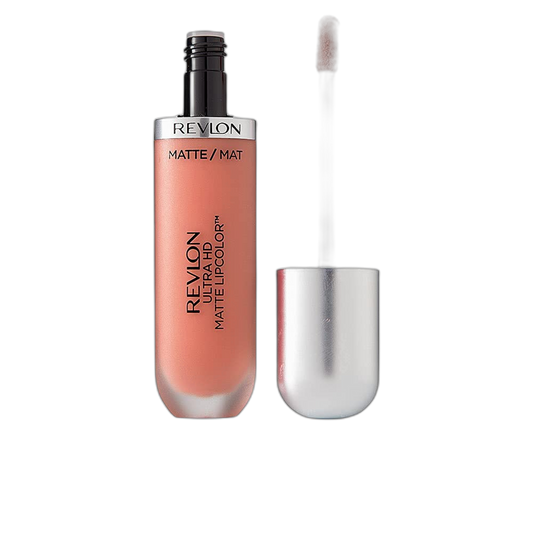 REVLON Ultra HD Matte Lipcolor Velvety Lightweight Matte Liquid Lipstick in Nude Brown 0.2 oz, Embrace (640), 1 Count