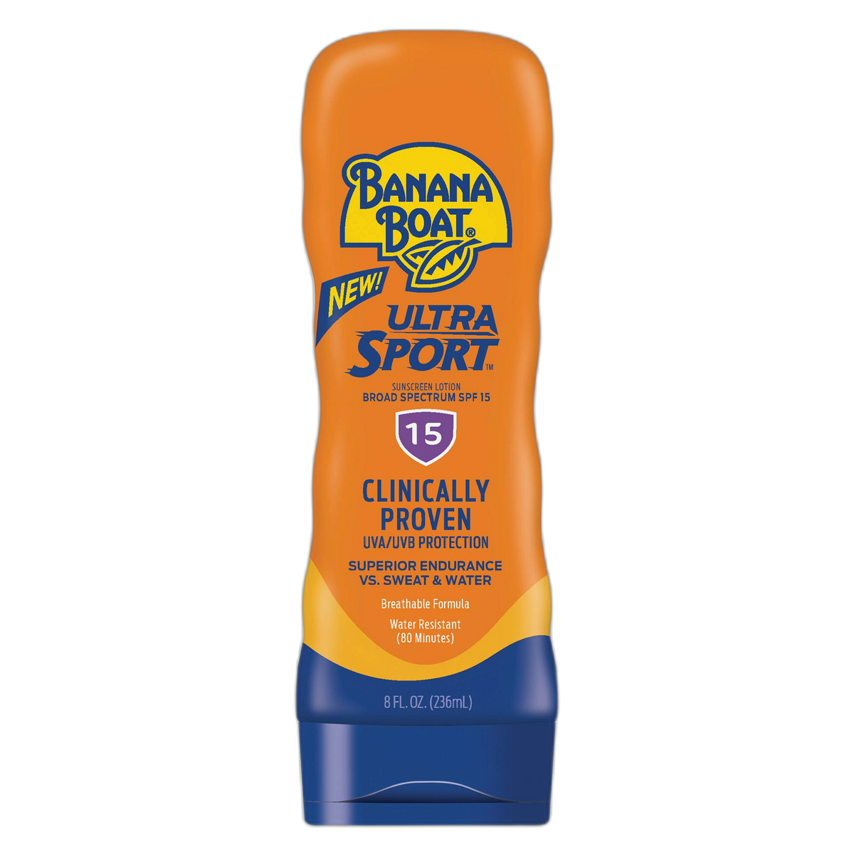 Banana Boat Sport Performance Broad Spectrum Sunscreen Lotion, SPF 15, 8 Fluid Ounce