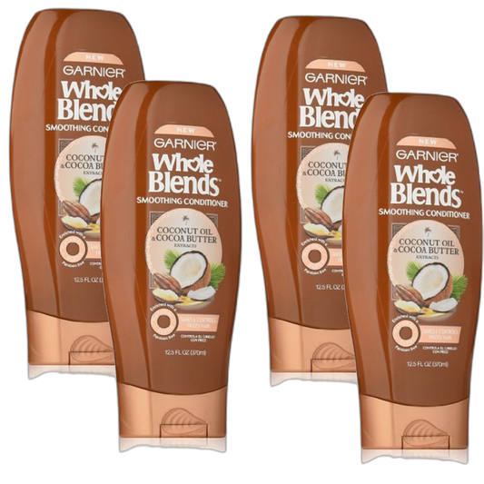 Garnier Whole Blends Conditioner with Coconut Oil & Cocoa Butter Extracts, 4 Count
