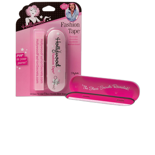 Hollywood Fashion Secrets Fashion Tape Strips, Double-Sided Tape for Clothes, Clear Adhesive Strips for Wardrobe Malfunctions, 36 ct