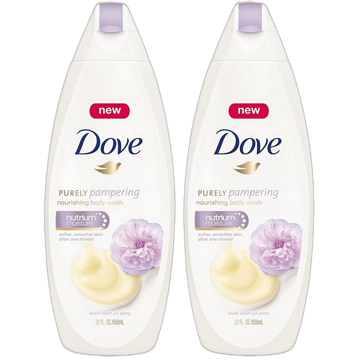 Dove Purely Pampering Nourshing Body Wash, Sweet Cream & Peony 20 oz (Pack of 2)