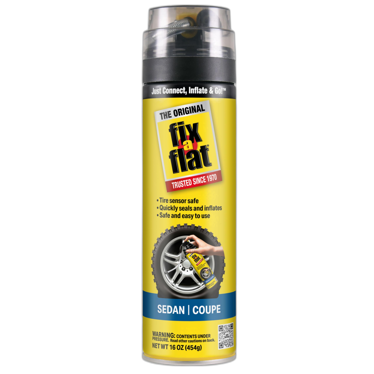 Fix-a-Flat S60420 Aerosol Emergency Flat Tire Repair and Inflator, For Standard Tires, Eco-Friendly Formula, Universal Fit for all Cars, 16 oz. (Pack of 1)