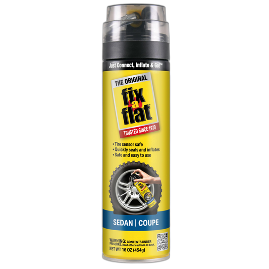 Fix-a-Flat S60420 Aerosol Emergency Flat Tire Repair and Inflator, For Standard Tires, Eco-Friendly Formula, Universal Fit for all Cars, 16 oz. (Pack of 1)