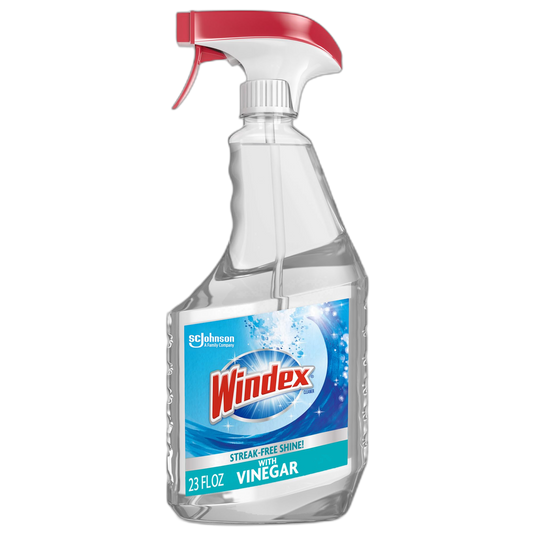 Windex Vinegar Glass and Surface Cleaner Spray Bottle, Bottle Made from 100% Recovered Coastal Plastic, Surface Cleaning Spray, 23 Fl oz