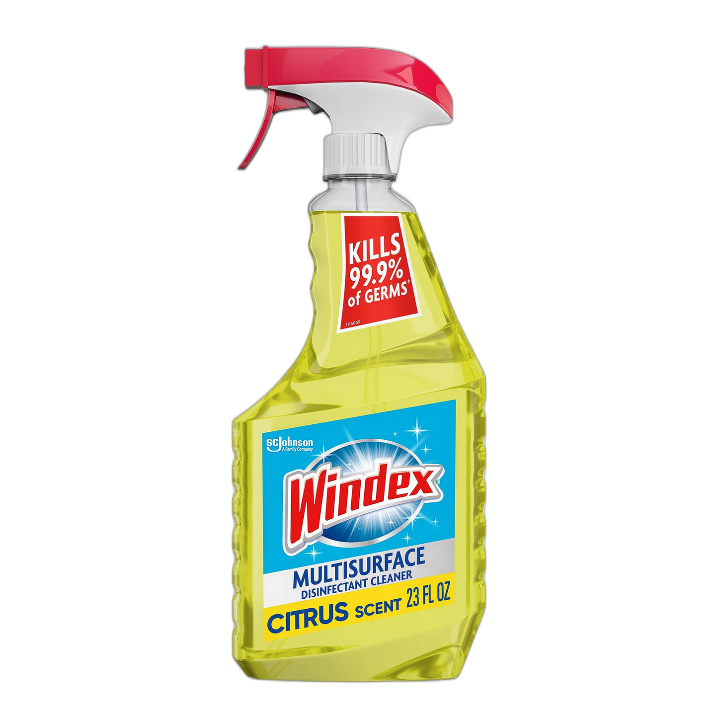 Windex Multipurpose Cleaner Disinfectant Spray Bottle, Fast Clean Surface Cleaner, Citrus Scent, 23 Fl oz