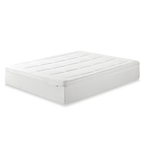 ZINUS 2 Inch Cloud Memory Foam Mattress Topper, Quilted Plush Mattress Topper, Green Tea Memory Foam Mattress Topper, Queen