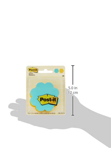 Post-it Notes, Daisy Shape, Assorted Colors, 2.6x2.6 in, 2 Pads, 75 Sheets/Pad (7350-DSY)