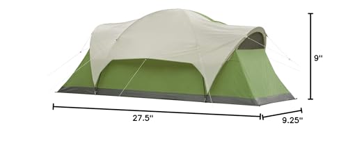 Coleman Montana 8-Person Family Tent with Rainfly, Weatherproof Family Tent Sets Up in 15 Mins, Fits Multiple Airbeds