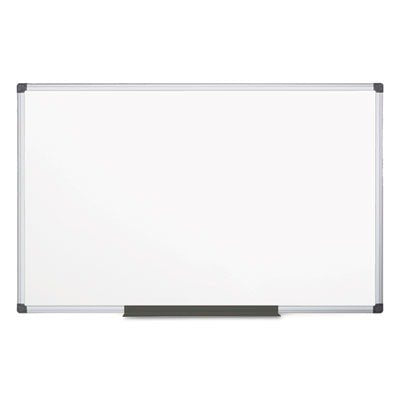 MasterVision MA2107170 Value Lacquered Steel Magnetic Dry Erase Board 48 x 96, White, Aluminum Frame