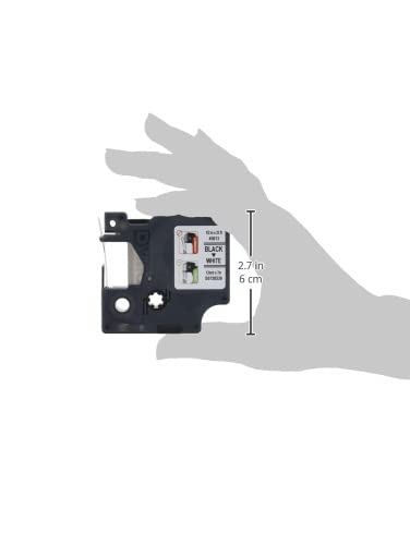 DYMO D1 Labels 1/2-Inch x 23-Foot Roll Black Print on White Self-Adhesive For LabelManager Label Makers