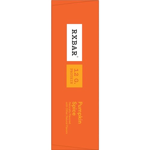 RXBAR Protein Bars, Protein Snack, Snack Bars, Pumpkin Spice, 22oz Box (12 Bars)