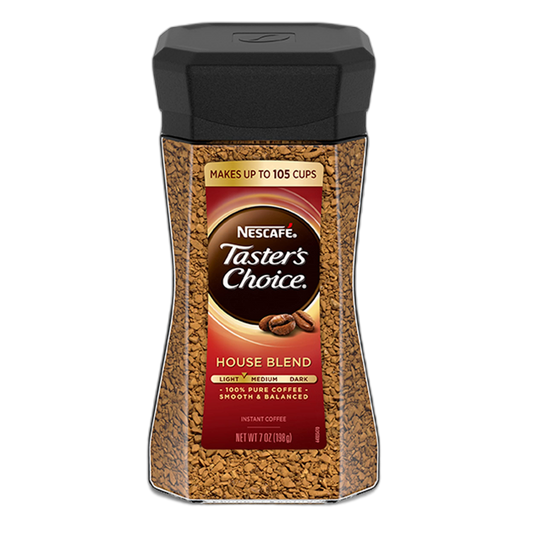 NESCAFE TASTER'S CHOICE House Blend Medium Light Roast Instant Coffee 7 oz. Jar