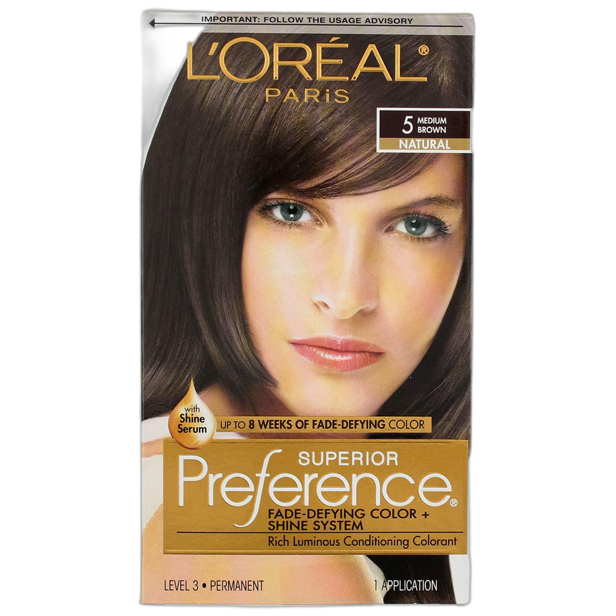 L'Oreal Superior Preference Permanent Hair Color, 5 Medium Brown 1 ea (Pack of 12)