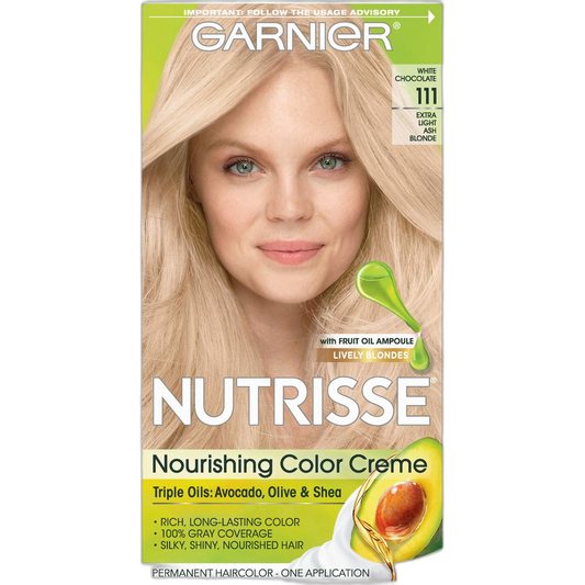 Garnier Nutrisse Haircolor, 111 Extra-Light Ash Blonde 1 Each (Pack of 2)
