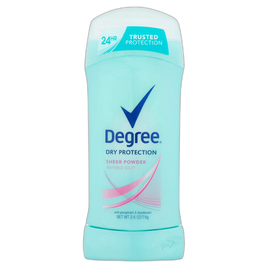 Degree Sheer Powder Antiperspirant Deodorant Stick, 2.6 oz (Pack of 5)