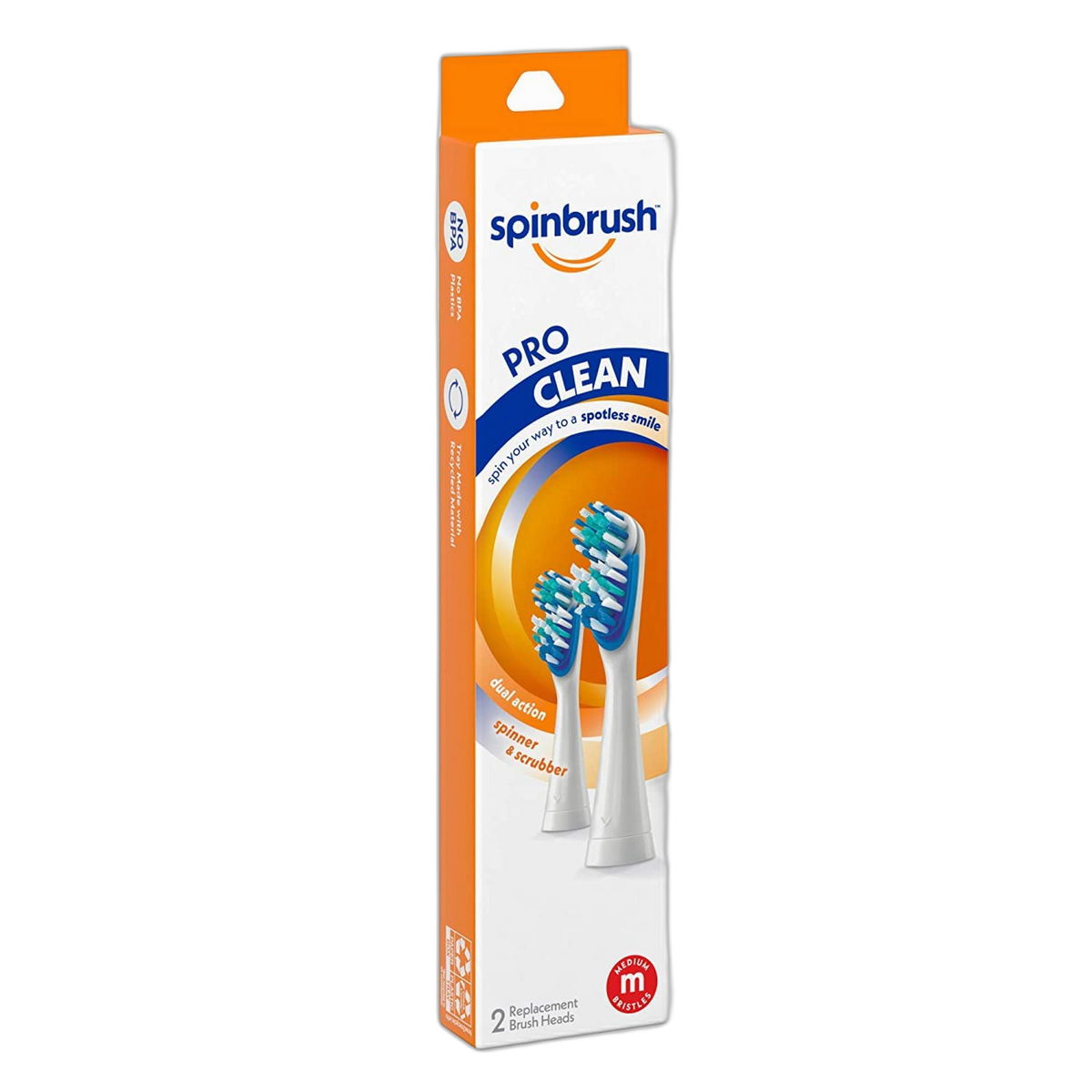 ARM & Hammer Spinbrush Pro-Clean Replacement Brush Heads, Medium 2 ea (Pack of 3)