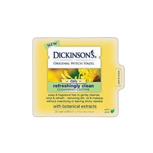 Witch Hazel Cleansing Clo Size 25ct Dickinson'T Original Witch Hazel Cleansing Cloths 25ct
