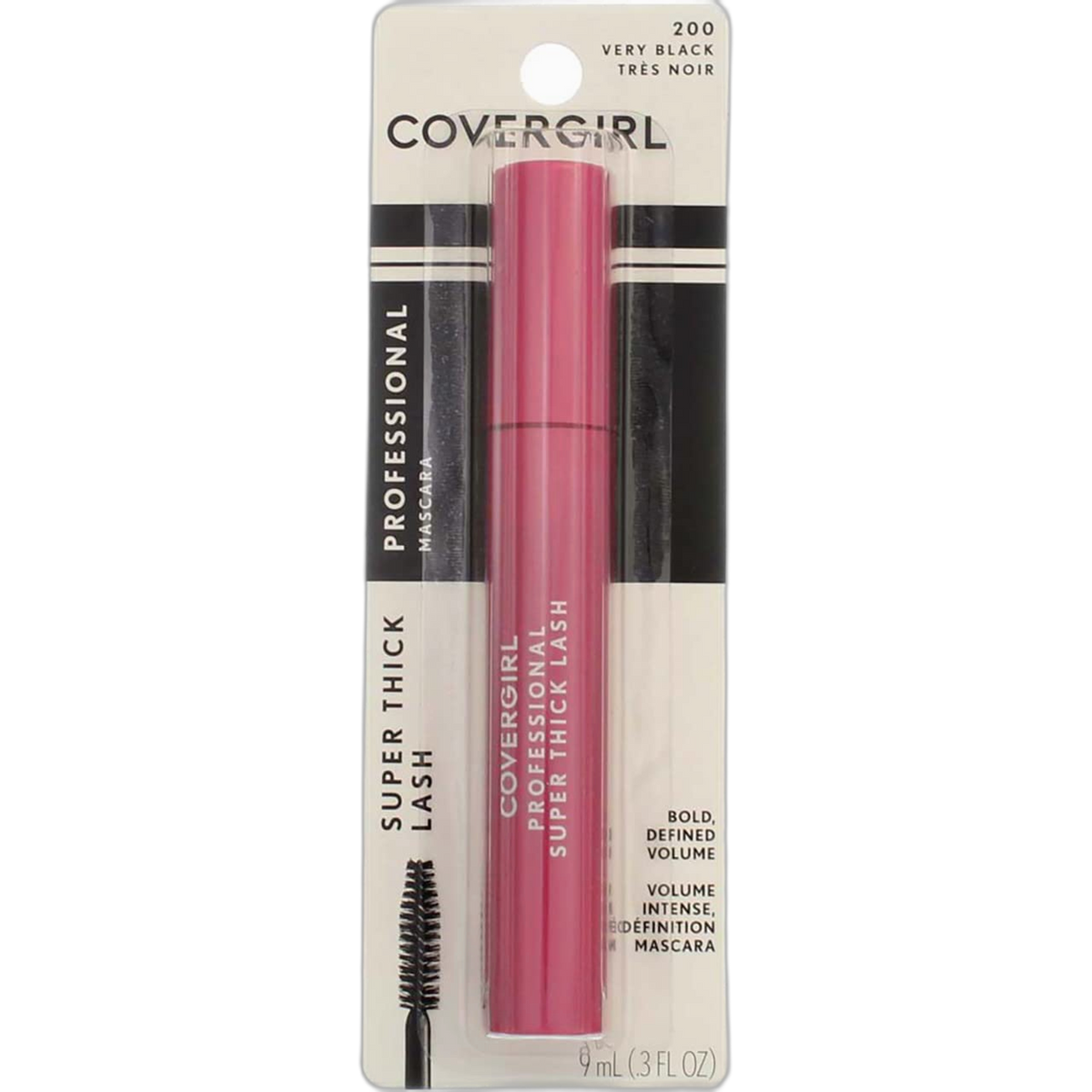 CoverGirl Professional Super Thick Lash Mascara, Very Black [200] 0.30 oz (Pack of 5)
