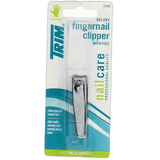 Trim Nailclip Deluxe Size Ea Trim Deluxe Fingernail Clipper With File 15000 2 Ct