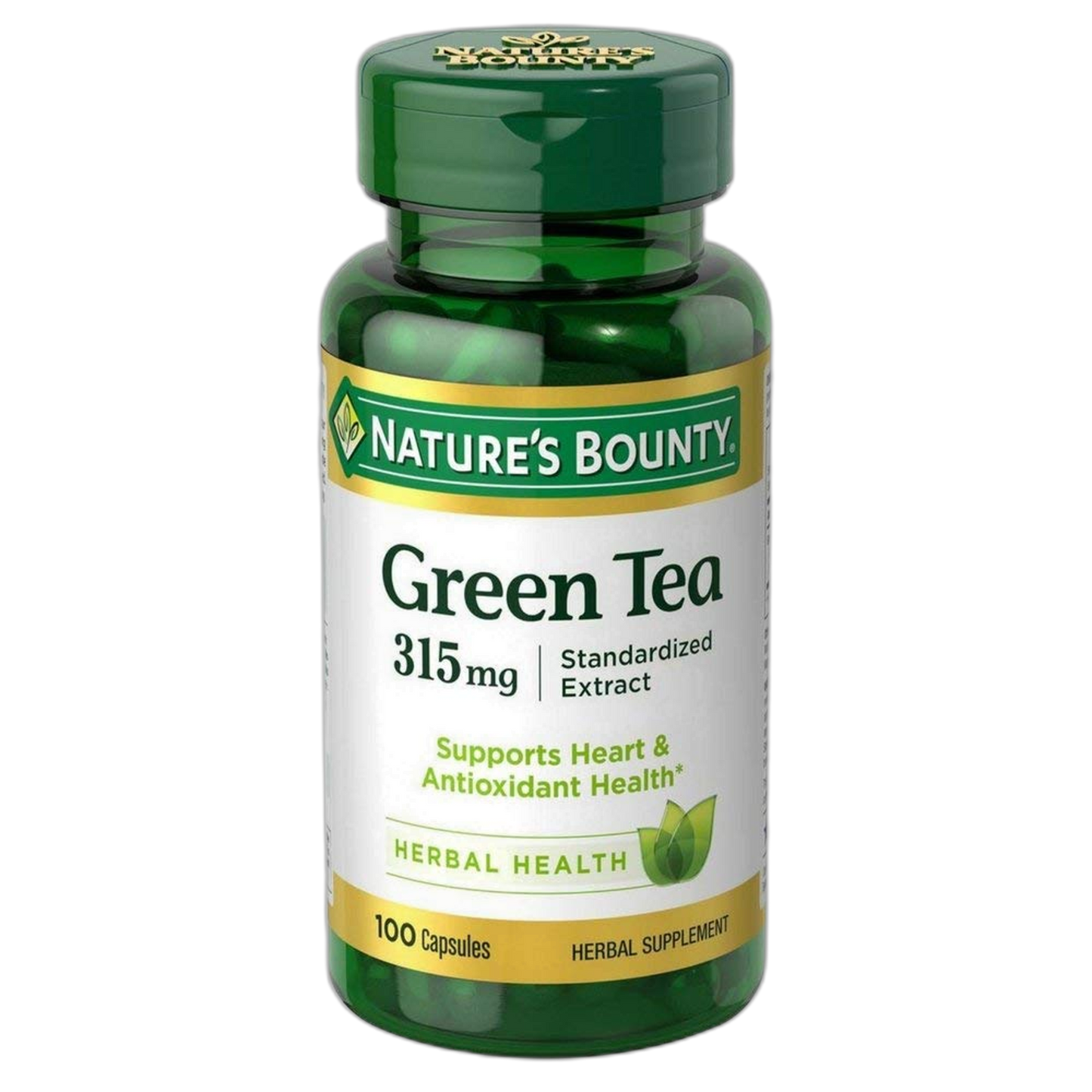 Nature's Bounty Green Tea Extract 315 mg Capsules 100 ea (Pack of 5)